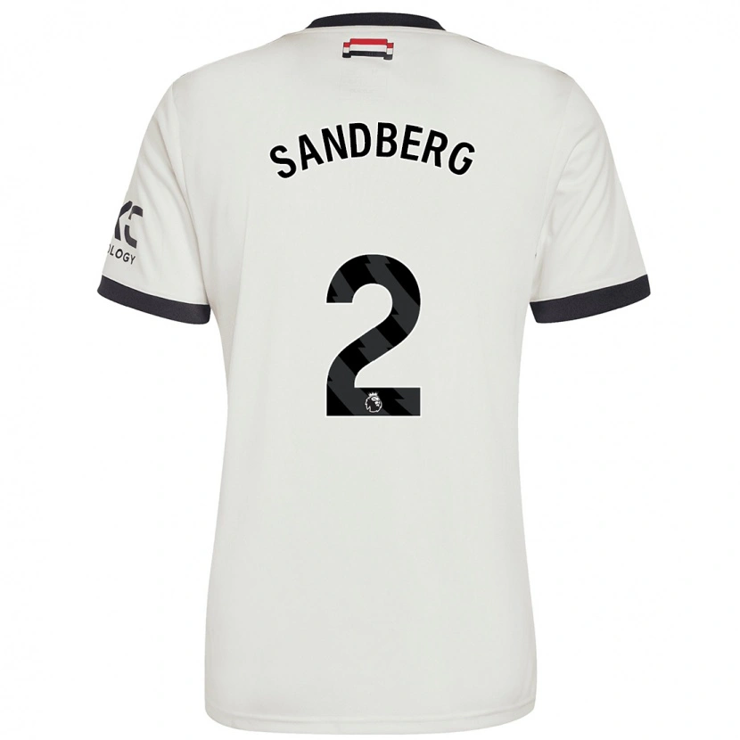 Danxen Kinderen Anna Sandberg #2 Gebroken Wit Thuisshirt Derde Tenue 2024/25 T-Shirt