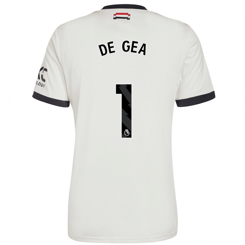 Danxen Kinderen David De Gea #1 Gebroken Wit Thuisshirt Derde Tenue 2024/25 T-Shirt