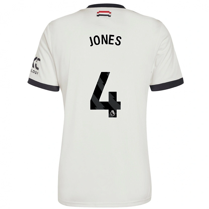 Danxen Kinderen Phil Jones #4 Gebroken Wit Thuisshirt Derde Tenue 2024/25 T-Shirt