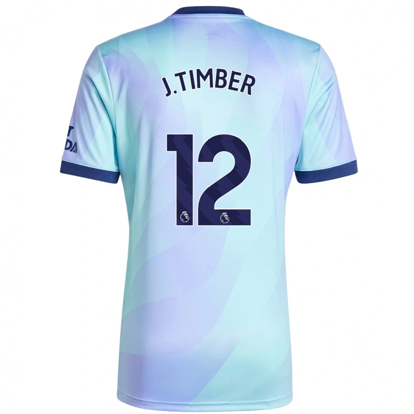 Danxen Kinderen Jurrien Timber #12 Aqua Thuisshirt Derde Tenue 2024/25 T-Shirt