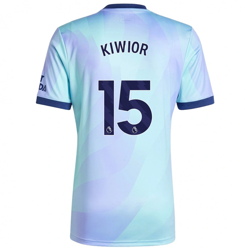 Danxen Kinderen Jakub Kiwior #15 Aqua Thuisshirt Derde Tenue 2024/25 T-Shirt