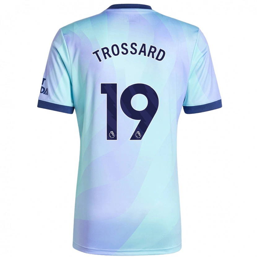 Danxen Kinderen Leandro Trossard #19 Aqua Thuisshirt Derde Tenue 2024/25 T-Shirt