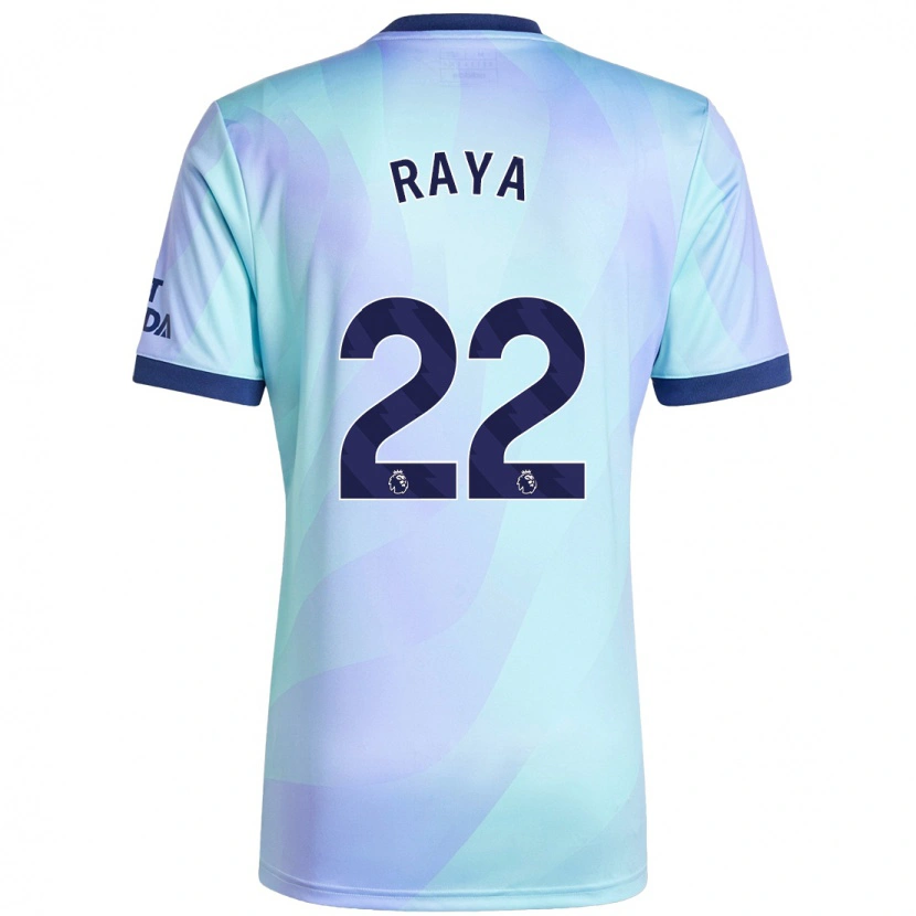 Danxen Kinderen David Raya #22 Aqua Thuisshirt Derde Tenue 2024/25 T-Shirt