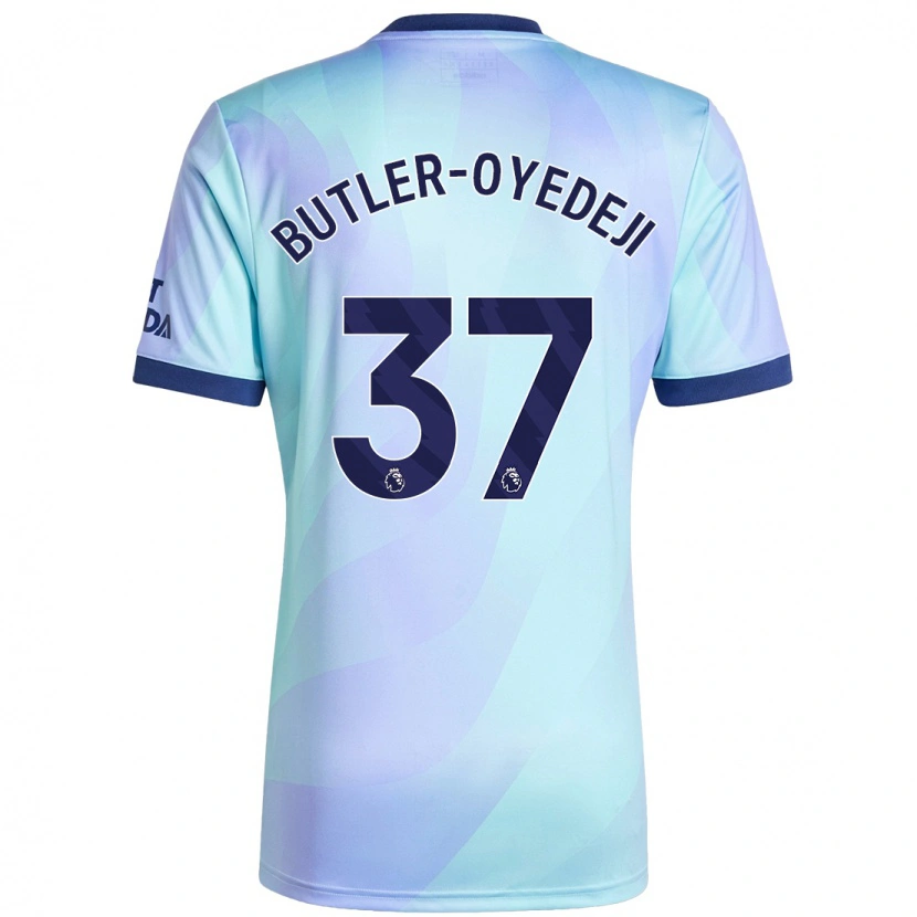 Danxen Kinderen Nathan Butler-Oyedeji #37 Aqua Thuisshirt Derde Tenue 2024/25 T-Shirt