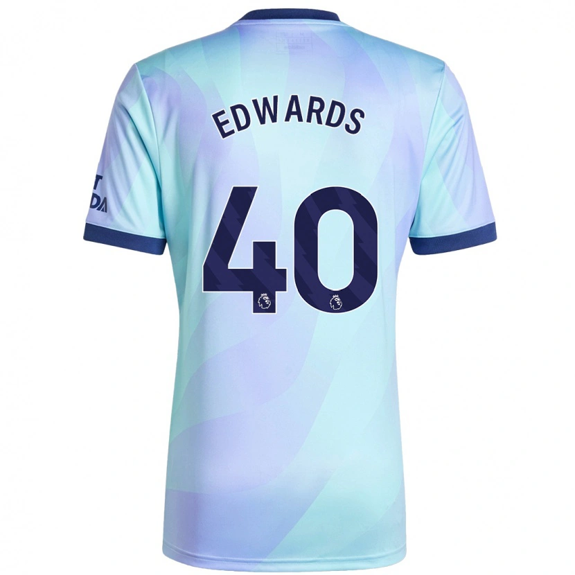 Danxen Kinderen Khayon Edwards #40 Aqua Thuisshirt Derde Tenue 2024/25 T-Shirt