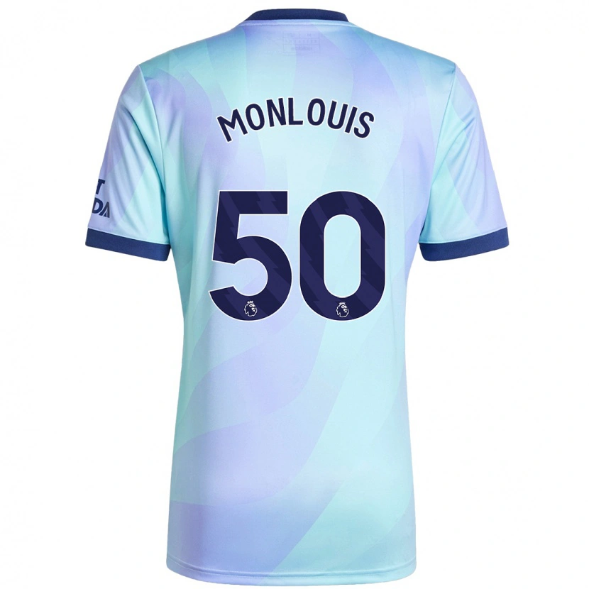 Danxen Kinderen Zane Monlouis #50 Aqua Thuisshirt Derde Tenue 2024/25 T-Shirt