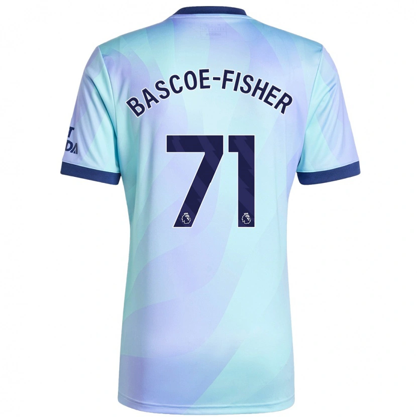 Danxen Kinderen Jakai Bascoe-Fisher #71 Aqua Thuisshirt Derde Tenue 2024/25 T-Shirt