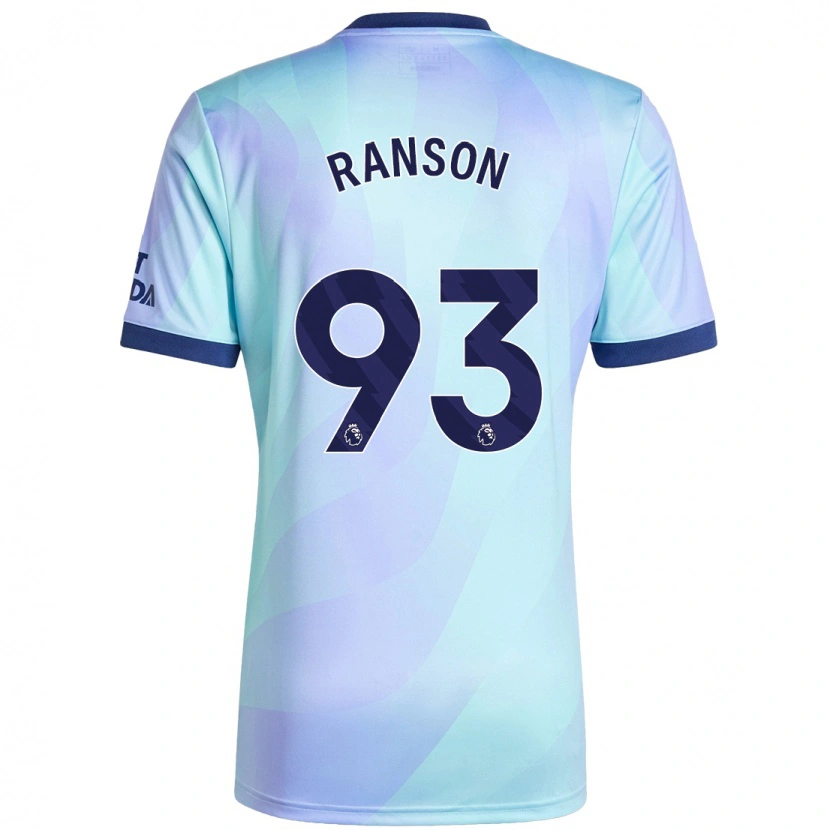 Danxen Kinderen Khari Ranson #93 Aqua Thuisshirt Derde Tenue 2024/25 T-Shirt