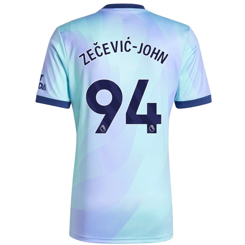 Danxen Kinderen Louis Zečević-John #94 Aqua Thuisshirt Derde Tenue 2024/25 T-Shirt