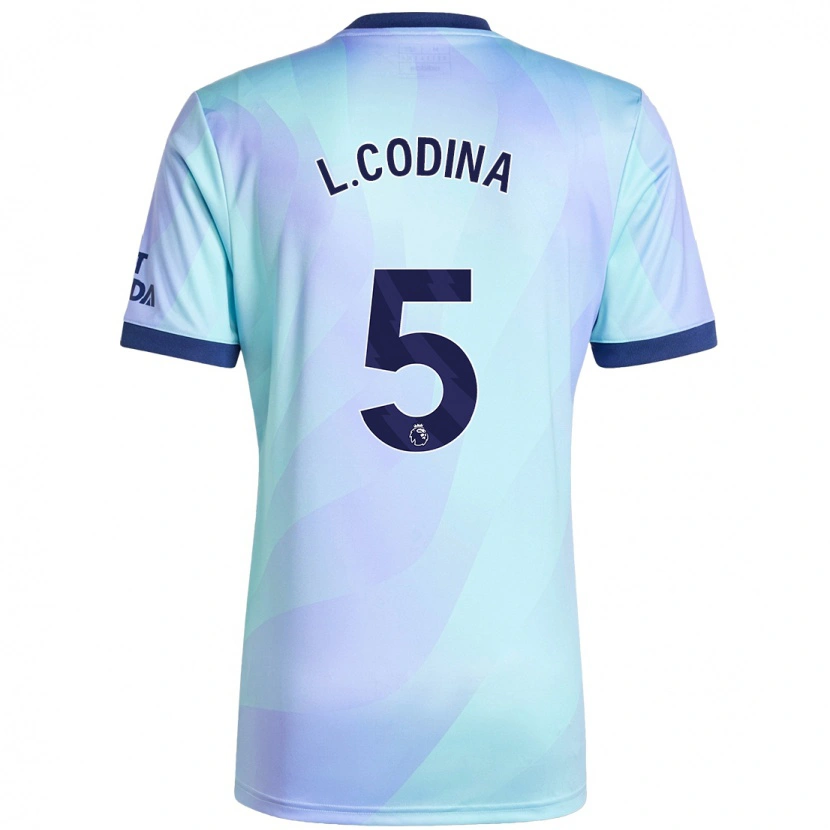 Danxen Kinderen Laia Codina #5 Aqua Thuisshirt Derde Tenue 2024/25 T-Shirt