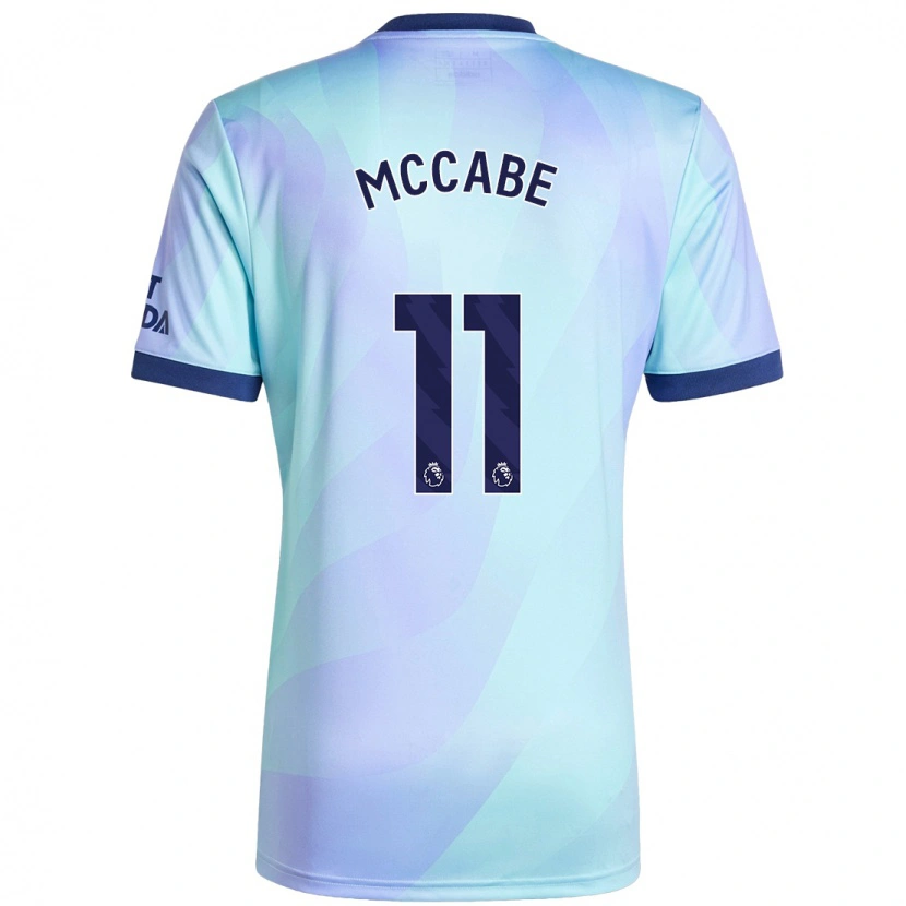 Danxen Kinderen Katie Mccabe #11 Aqua Thuisshirt Derde Tenue 2024/25 T-Shirt