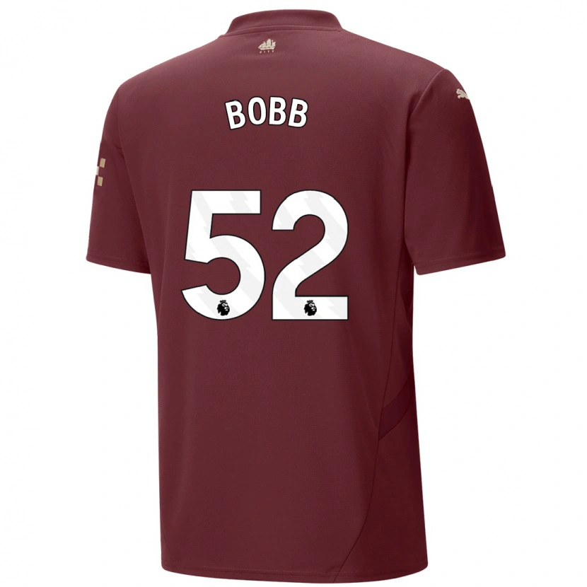 Danxen Kinderen Oscar Bobb #52 Kastanjebruin Thuisshirt Derde Tenue 2024/25 T-Shirt