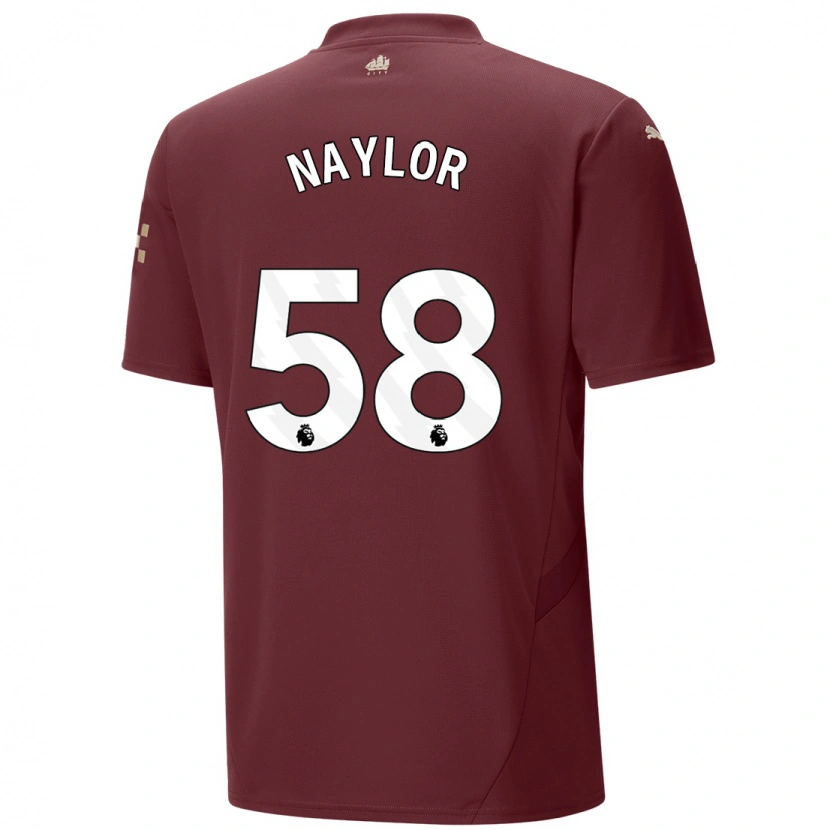 Danxen Kinderen Seb Naylor #58 Kastanjebruin Thuisshirt Derde Tenue 2024/25 T-Shirt