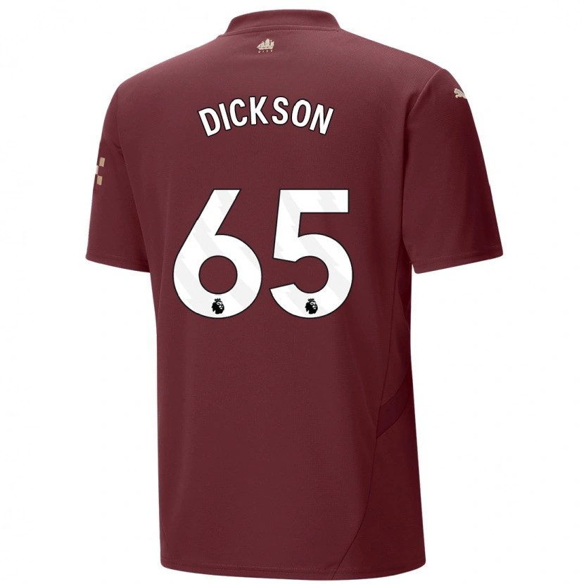 Danxen Kinderen Will Dickson #65 Kastanjebruin Thuisshirt Derde Tenue 2024/25 T-Shirt