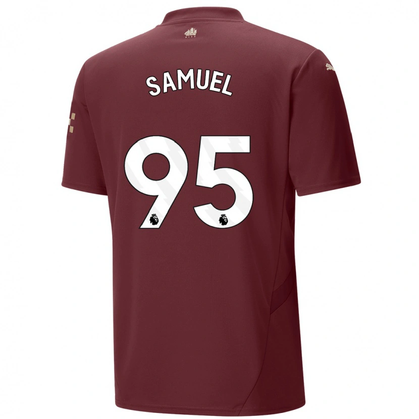 Danxen Kinderen Lakyle Samuel #95 Kastanjebruin Thuisshirt Derde Tenue 2024/25 T-Shirt