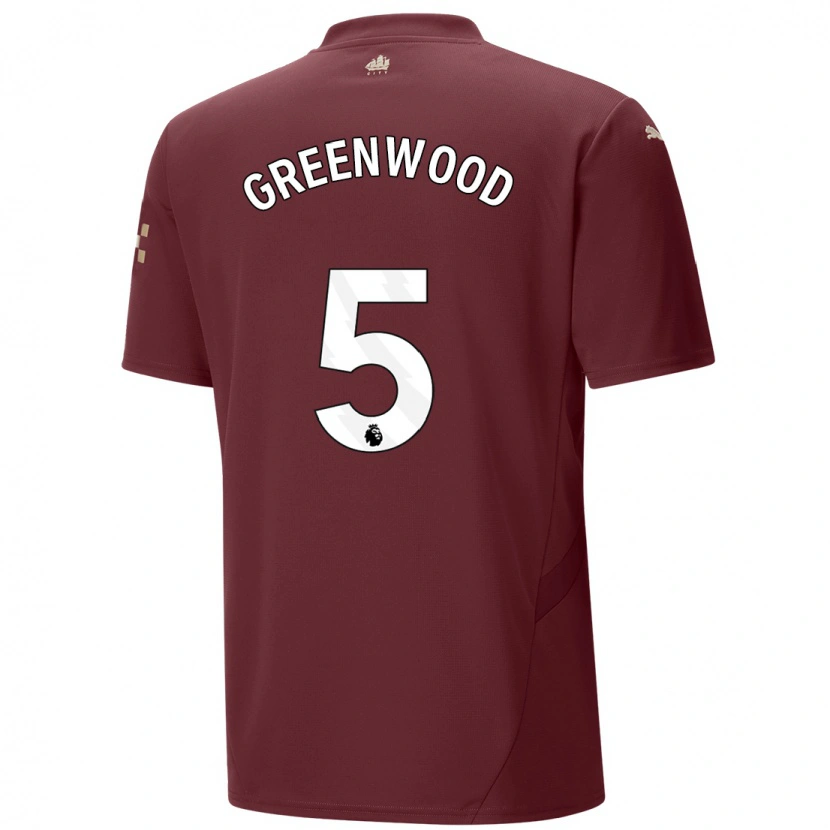 Danxen Kinderen Alex Greenwood #5 Kastanjebruin Thuisshirt Derde Tenue 2024/25 T-Shirt