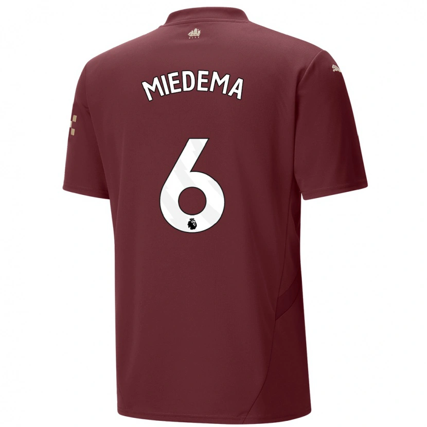 Danxen Kinderen Vivianne Miedema #6 Kastanjebruin Thuisshirt Derde Tenue 2024/25 T-Shirt