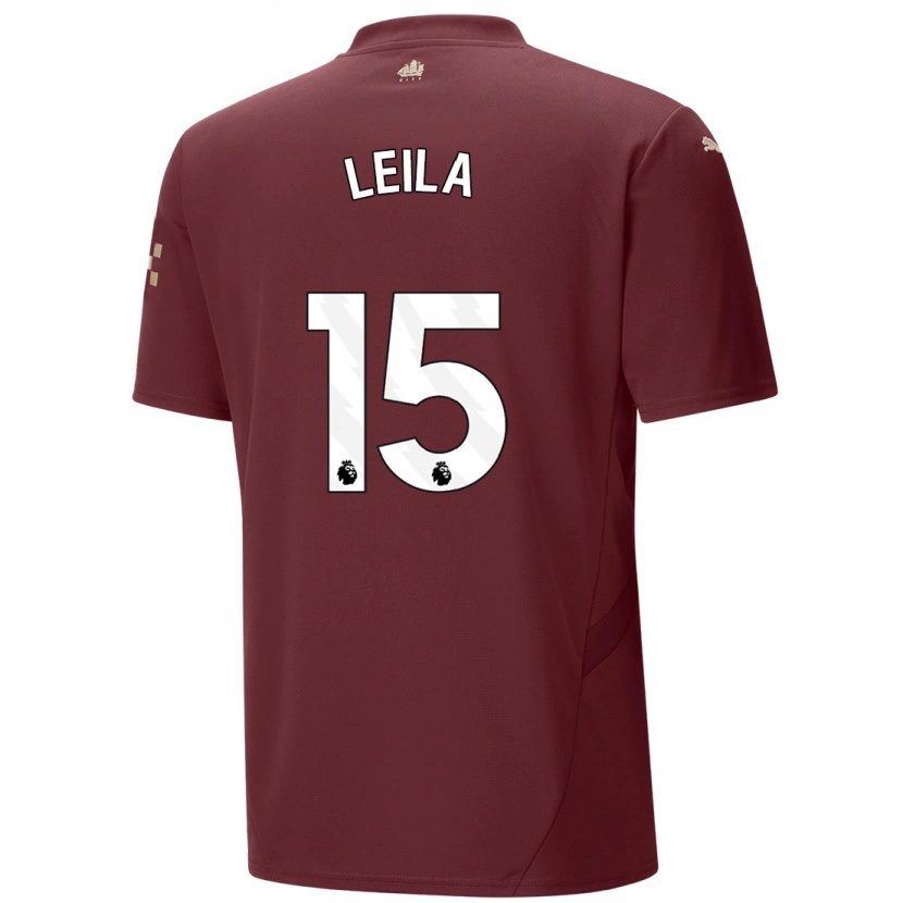 Danxen Kinderen Leila Ouahabi #15 Kastanjebruin Thuisshirt Derde Tenue 2024/25 T-Shirt