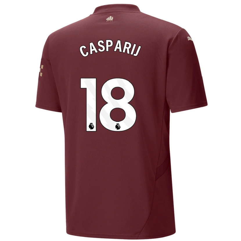 Danxen Kinderen Kerstin Casparij #18 Kastanjebruin Thuisshirt Derde Tenue 2024/25 T-Shirt