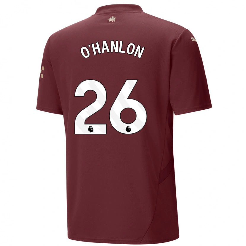 Danxen Kinderen Tara O'hanlon #26 Kastanjebruin Thuisshirt Derde Tenue 2024/25 T-Shirt