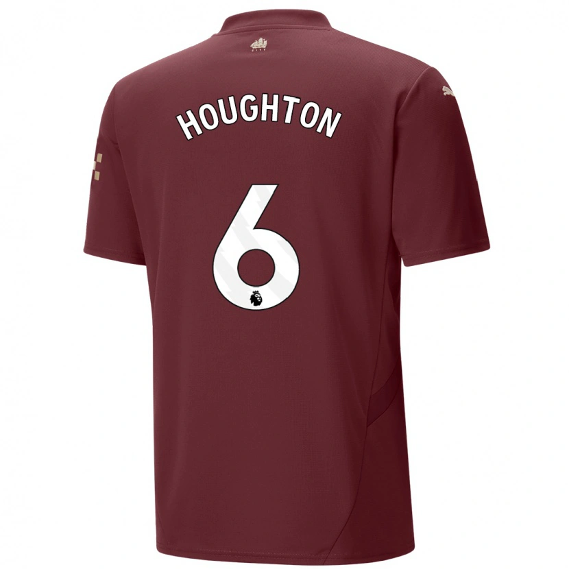 Danxen Kinderen Steph Houghton #6 Kastanjebruin Thuisshirt Derde Tenue 2024/25 T-Shirt