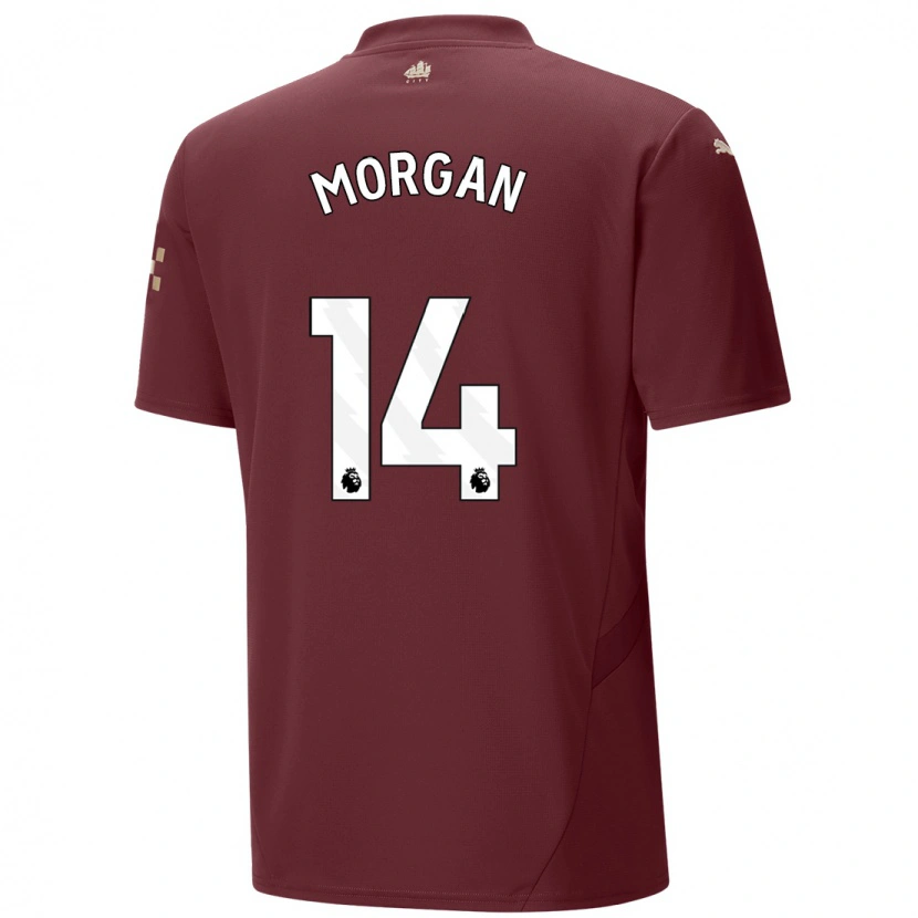 Danxen Kinderen Esme Morgan #14 Kastanjebruin Thuisshirt Derde Tenue 2024/25 T-Shirt