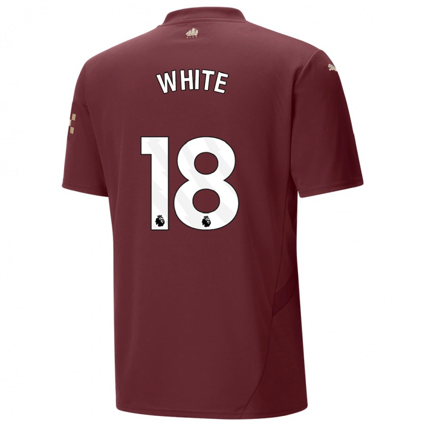 Danxen Kinderen Ellen White #18 Kastanjebruin Thuisshirt Derde Tenue 2024/25 T-Shirt