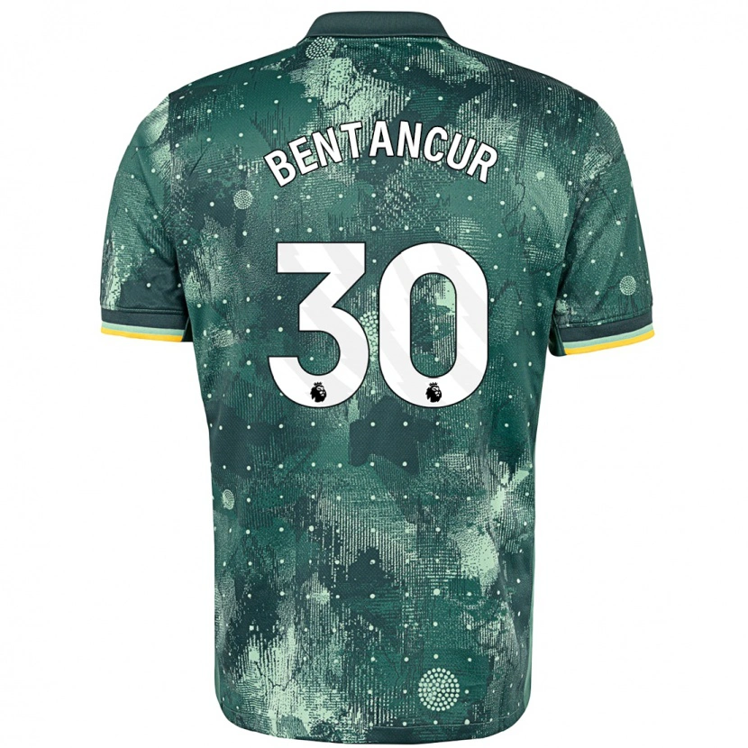 Danxen Kinderen Rodrigo Bentancur #30 Muntgroen Thuisshirt Derde Tenue 2024/25 T-Shirt