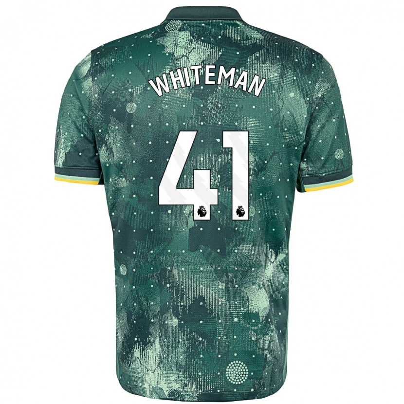 Danxen Kinderen Alfie Whiteman #41 Muntgroen Thuisshirt Derde Tenue 2024/25 T-Shirt