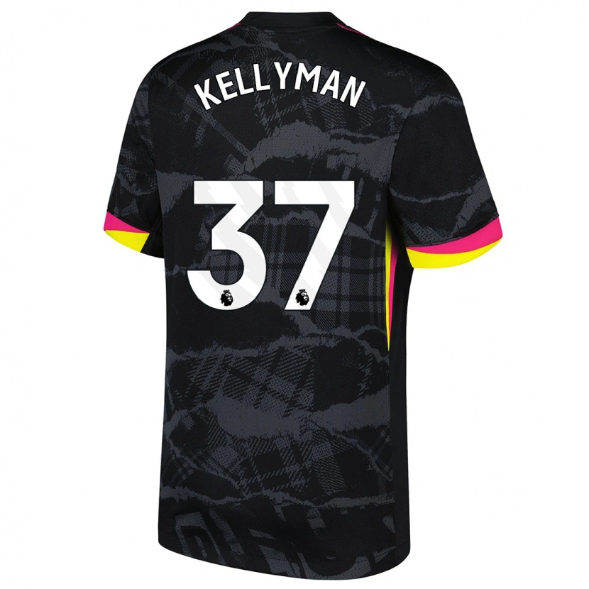 Danxen Kinderen Omari Kellyman #37 Zwartroze Thuisshirt Derde Tenue 2024/25 T-Shirt