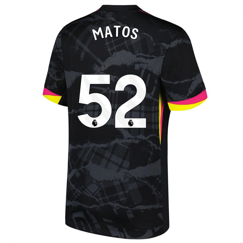 Danxen Kinderen Alex Matos #52 Zwartroze Thuisshirt Derde Tenue 2024/25 T-Shirt