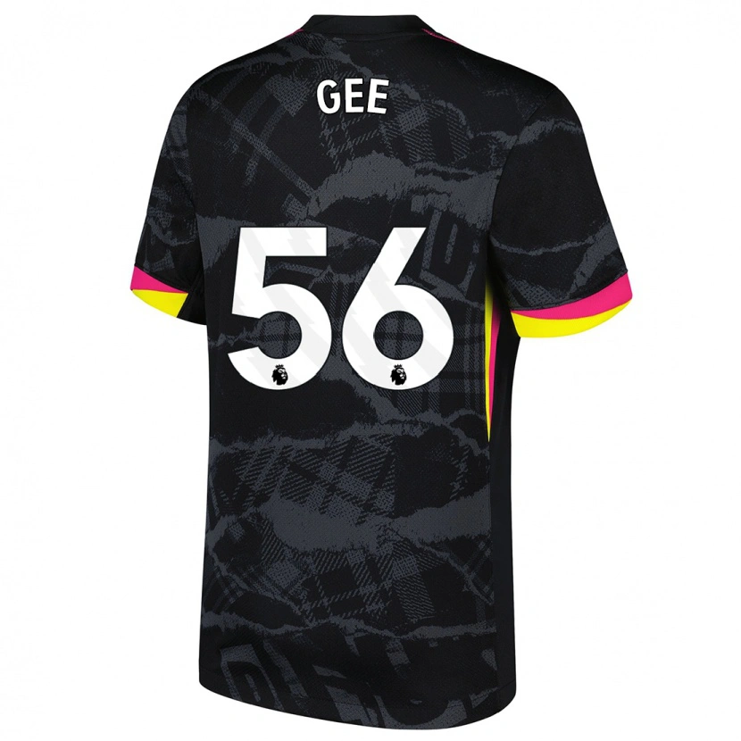 Danxen Kinderen Billy Gee #56 Zwartroze Thuisshirt Derde Tenue 2024/25 T-Shirt