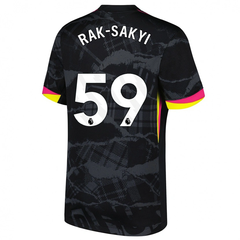 Danxen Kinderen Sam Rak-Sakyi #59 Zwartroze Thuisshirt Derde Tenue 2024/25 T-Shirt