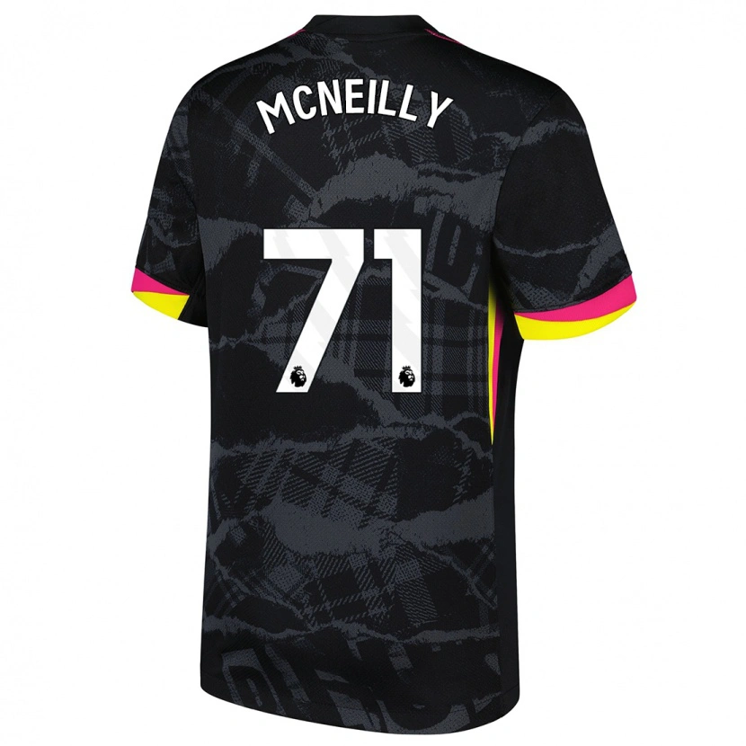 Danxen Kinderen Donnell Mcneilly #71 Zwartroze Thuisshirt Derde Tenue 2024/25 T-Shirt