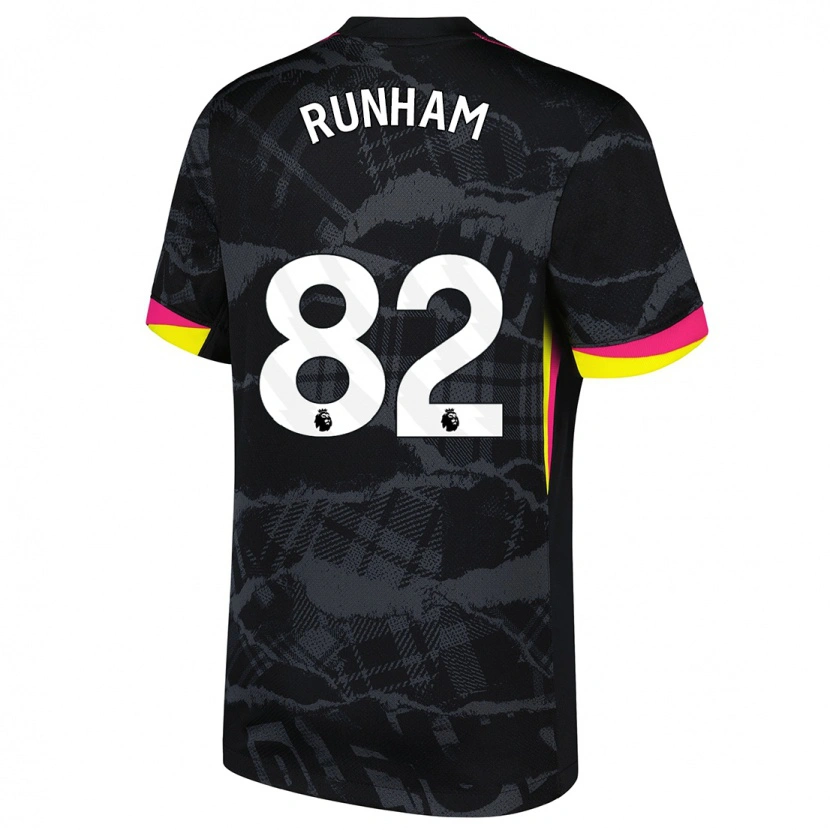 Danxen Kinderen Frankie Runham #82 Zwartroze Thuisshirt Derde Tenue 2024/25 T-Shirt