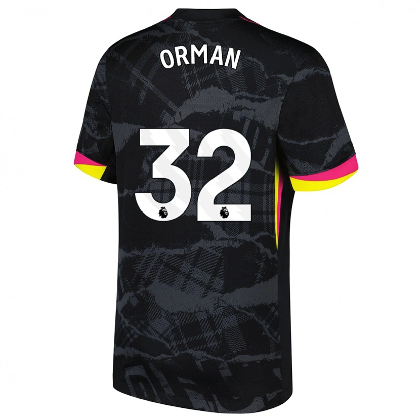 Danxen Kinderen Emily Orman #32 Zwartroze Thuisshirt Derde Tenue 2024/25 T-Shirt