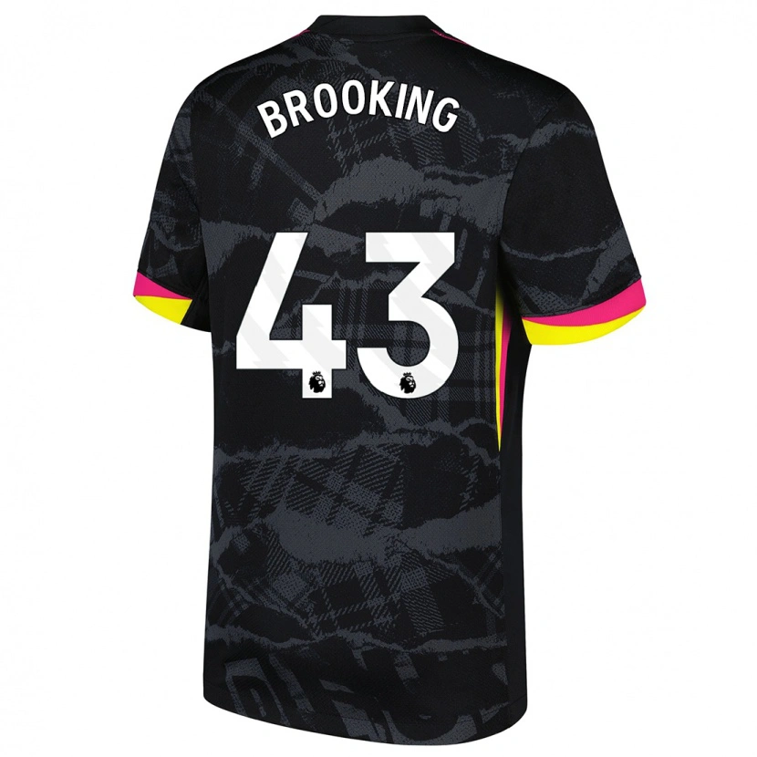 Danxen Kinderen Josh Brooking #43 Zwartroze Thuisshirt Derde Tenue 2024/25 T-Shirt