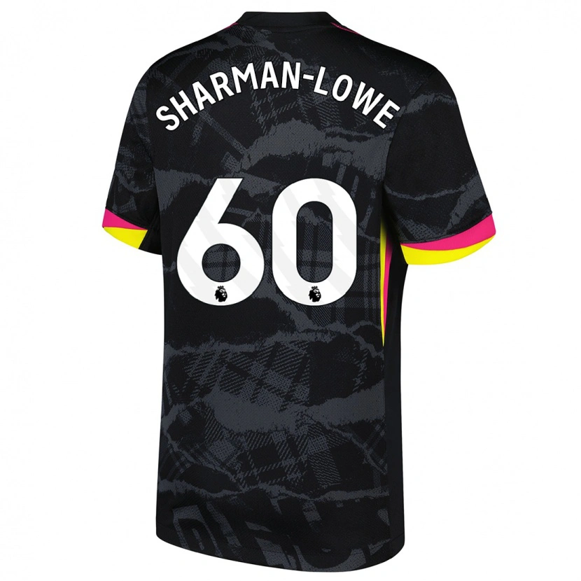 Danxen Kinderen Teddy Sharman-Lowe #60 Zwartroze Thuisshirt Derde Tenue 2024/25 T-Shirt