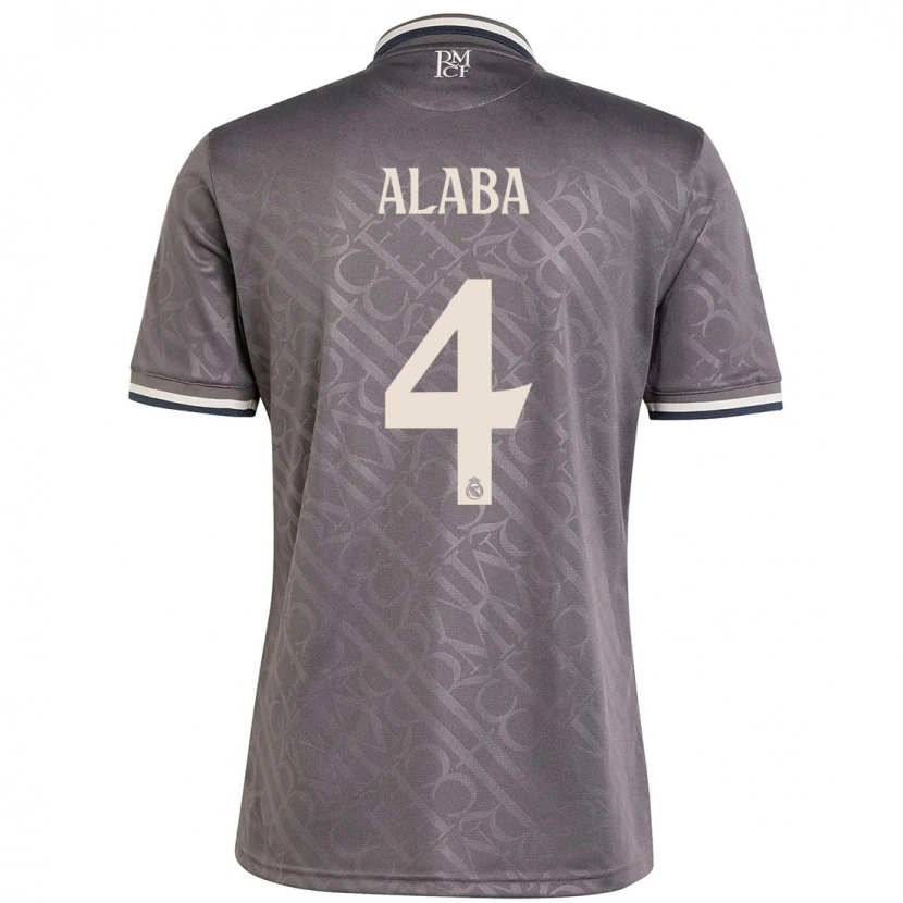 Danxen Kinderen David Alaba #4 Houtskool Thuisshirt Derde Tenue 2024/25 T-Shirt