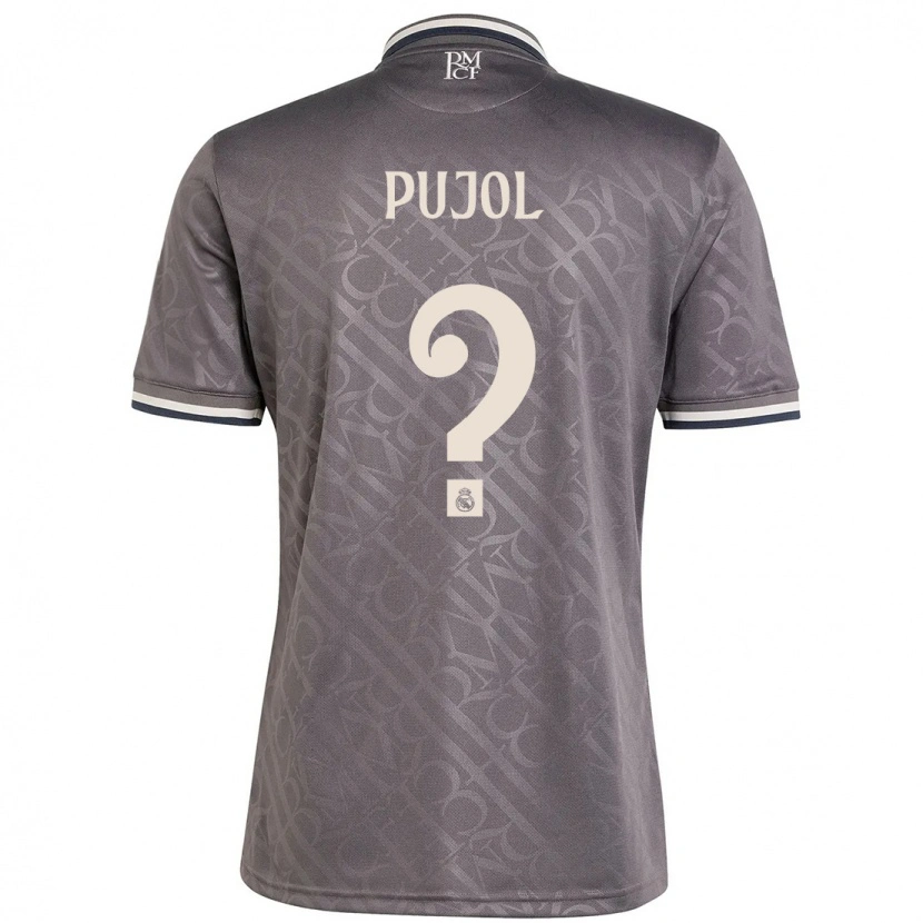 Danxen Kinderen Edgar Pujol #0 Houtskool Thuisshirt Derde Tenue 2024/25 T-Shirt