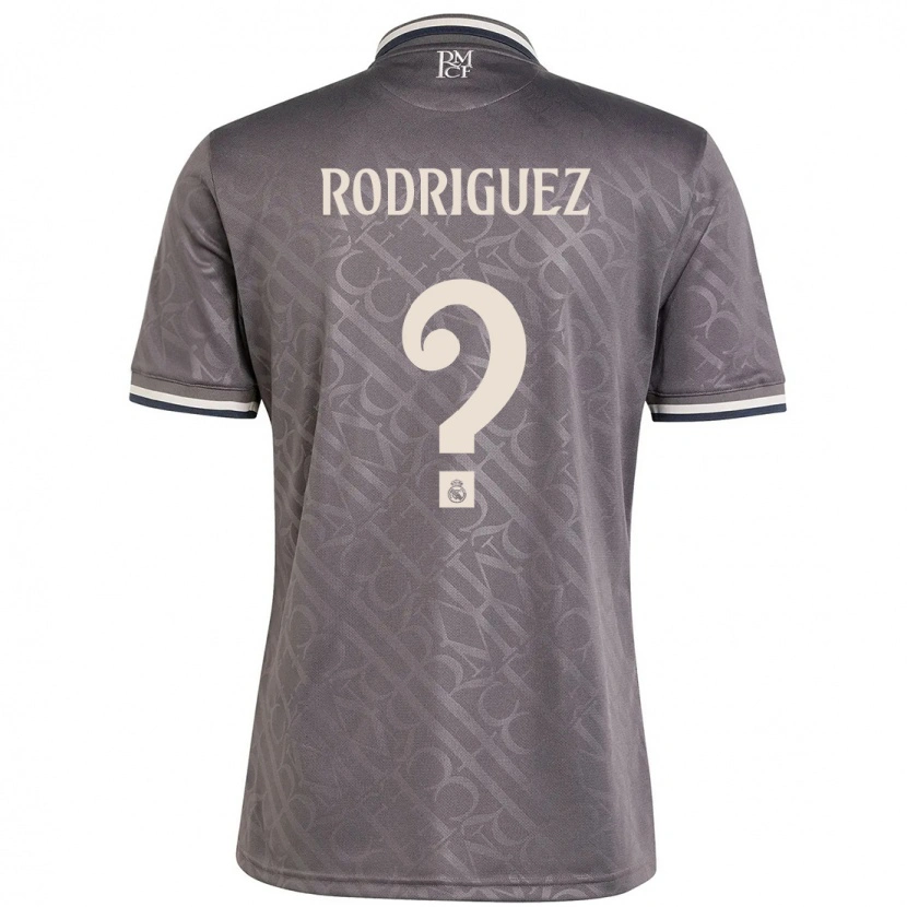 Danxen Kinderen Álvaro Rodríguez #0 Houtskool Thuisshirt Derde Tenue 2024/25 T-Shirt