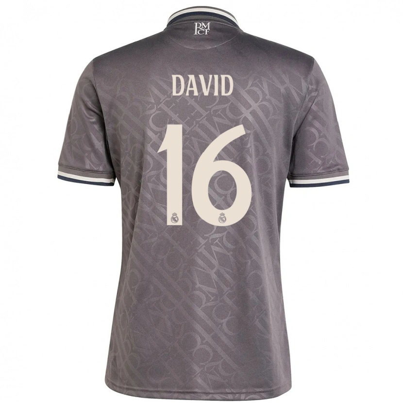 Danxen Kinderen Antonio David #16 Houtskool Thuisshirt Derde Tenue 2024/25 T-Shirt