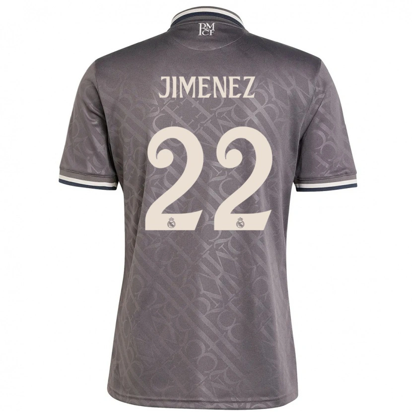 Danxen Kinderen David Jiménez #22 Houtskool Thuisshirt Derde Tenue 2024/25 T-Shirt