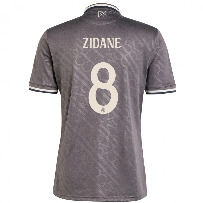 Danxen Kinderen Théo Zidane #8 Houtskool Thuisshirt Derde Tenue 2024/25 T-Shirt