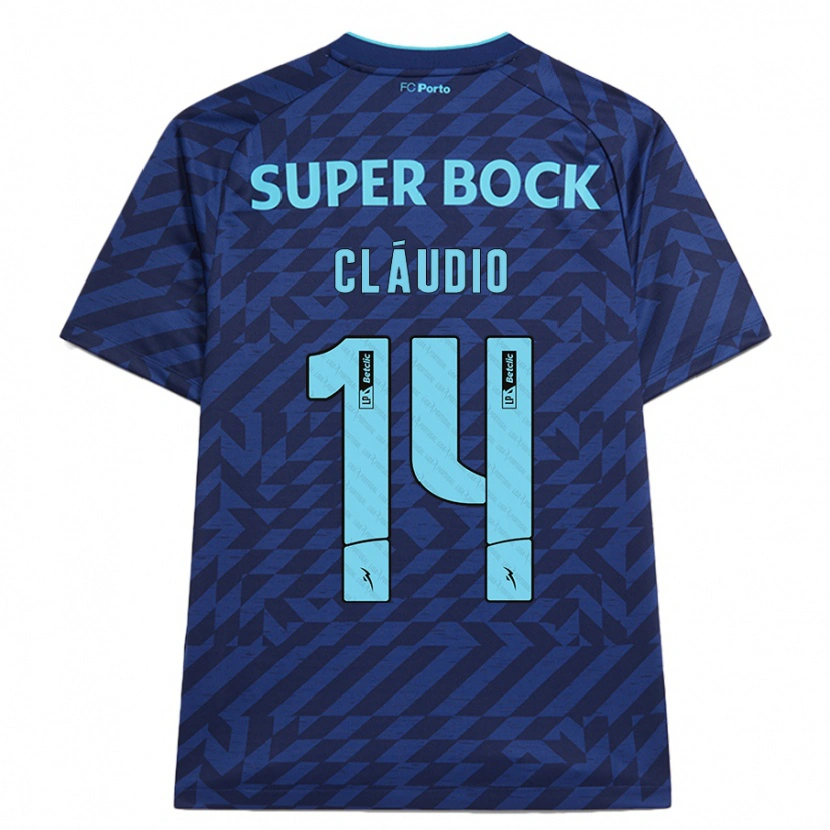 Danxen Kinderen Cláudio Ramos #14 Marineblauw Thuisshirt Derde Tenue 2024/25 T-Shirt