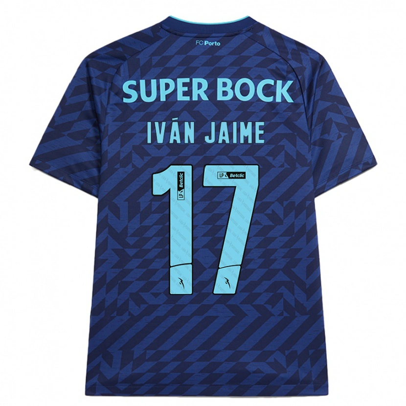 Danxen Kinderen Iván Jaime #17 Marineblauw Thuisshirt Derde Tenue 2024/25 T-Shirt