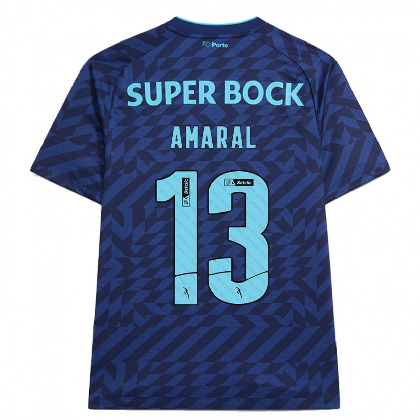 Danxen Kinderen Fábio Amaral #13 Marineblauw Thuisshirt Derde Tenue 2024/25 T-Shirt