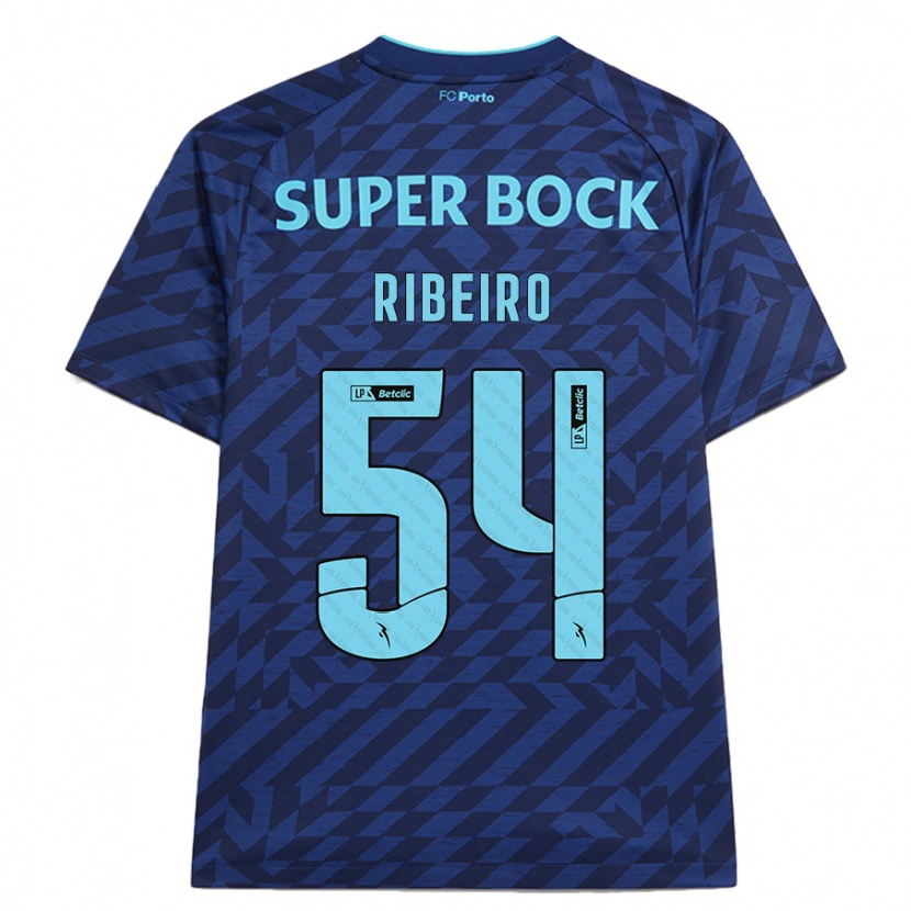 Danxen Kinderen António Ribeiro #54 Marineblauw Thuisshirt Derde Tenue 2024/25 T-Shirt