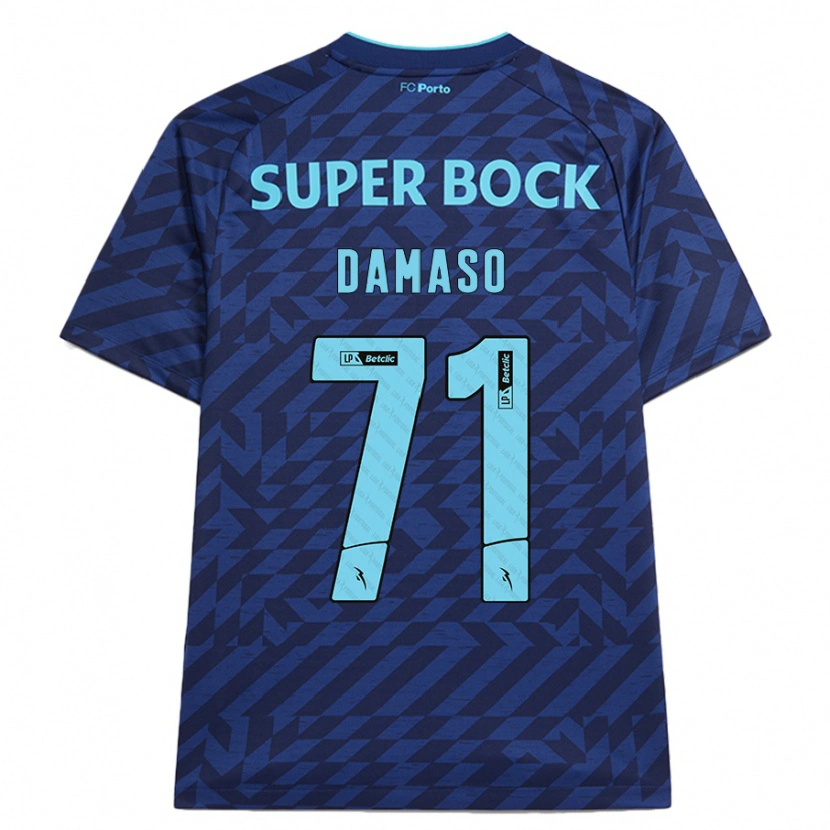 Danxen Kinderen Nico Damaso #71 Marineblauw Thuisshirt Derde Tenue 2024/25 T-Shirt