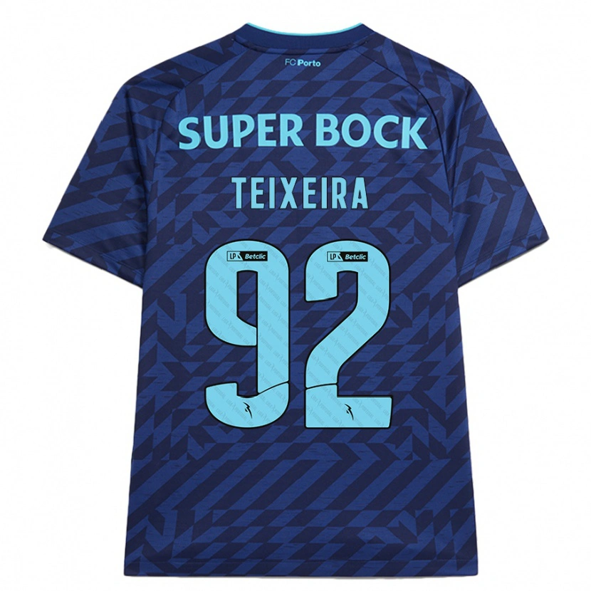 Danxen Kinderen João Teixeira #92 Marineblauw Thuisshirt Derde Tenue 2024/25 T-Shirt